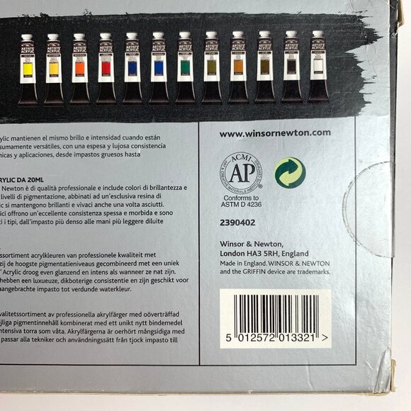 Vintage Winsor&Newton Artists' Acrylic Tube Set, 12 x 20ml tubes - Picture 7 of 7